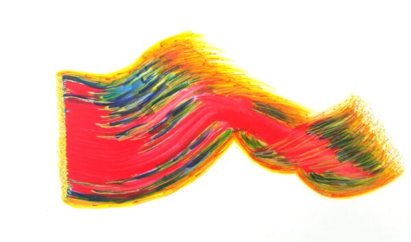 Werk 3 Rote Welle by Kaja el Attar