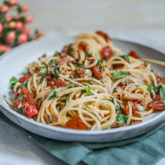 Spaghetti con le Sarde di Garda - Rezept Gardasee