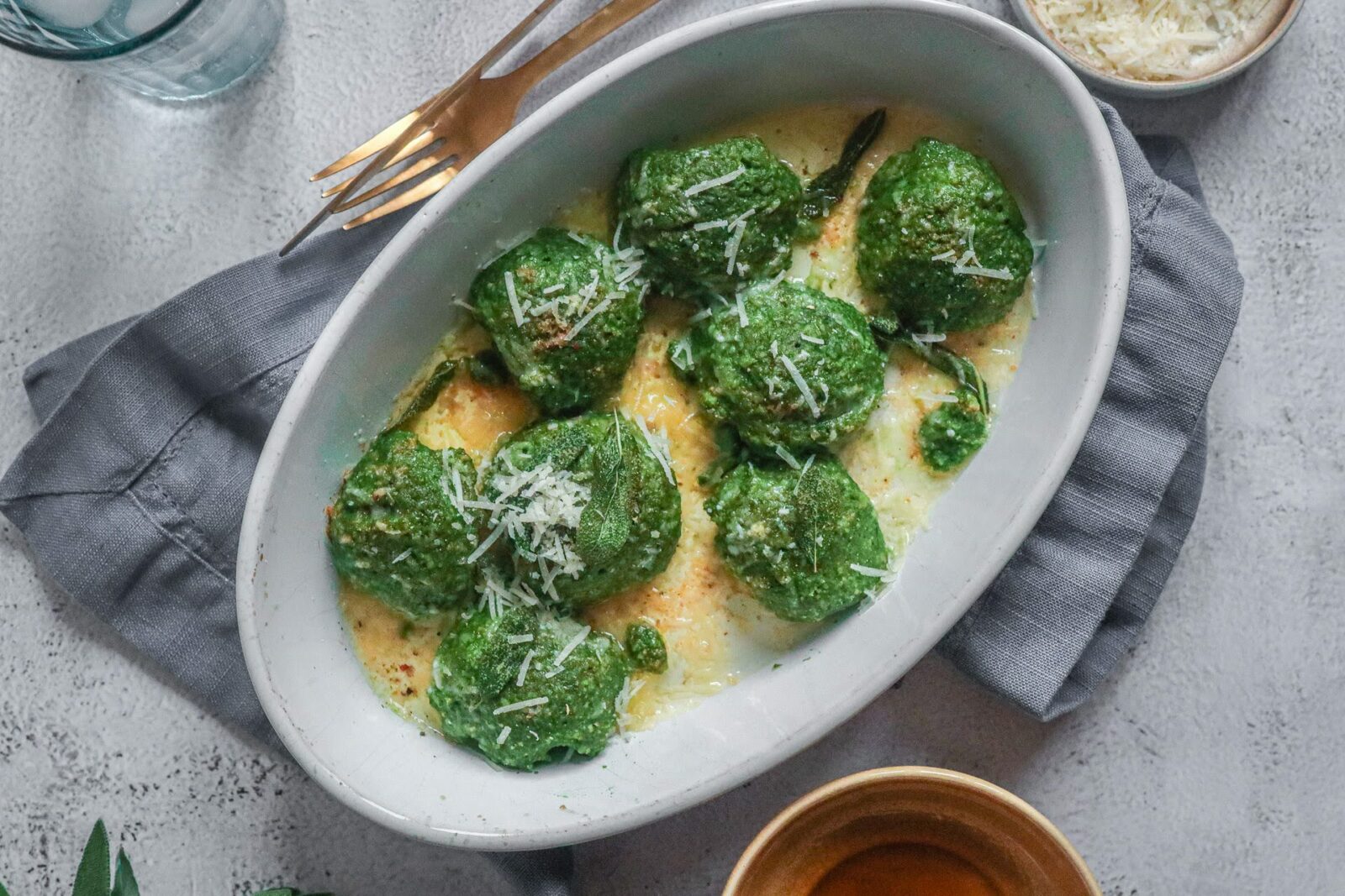 Spinat-Topfen-Nocken - Rezept Südtirol