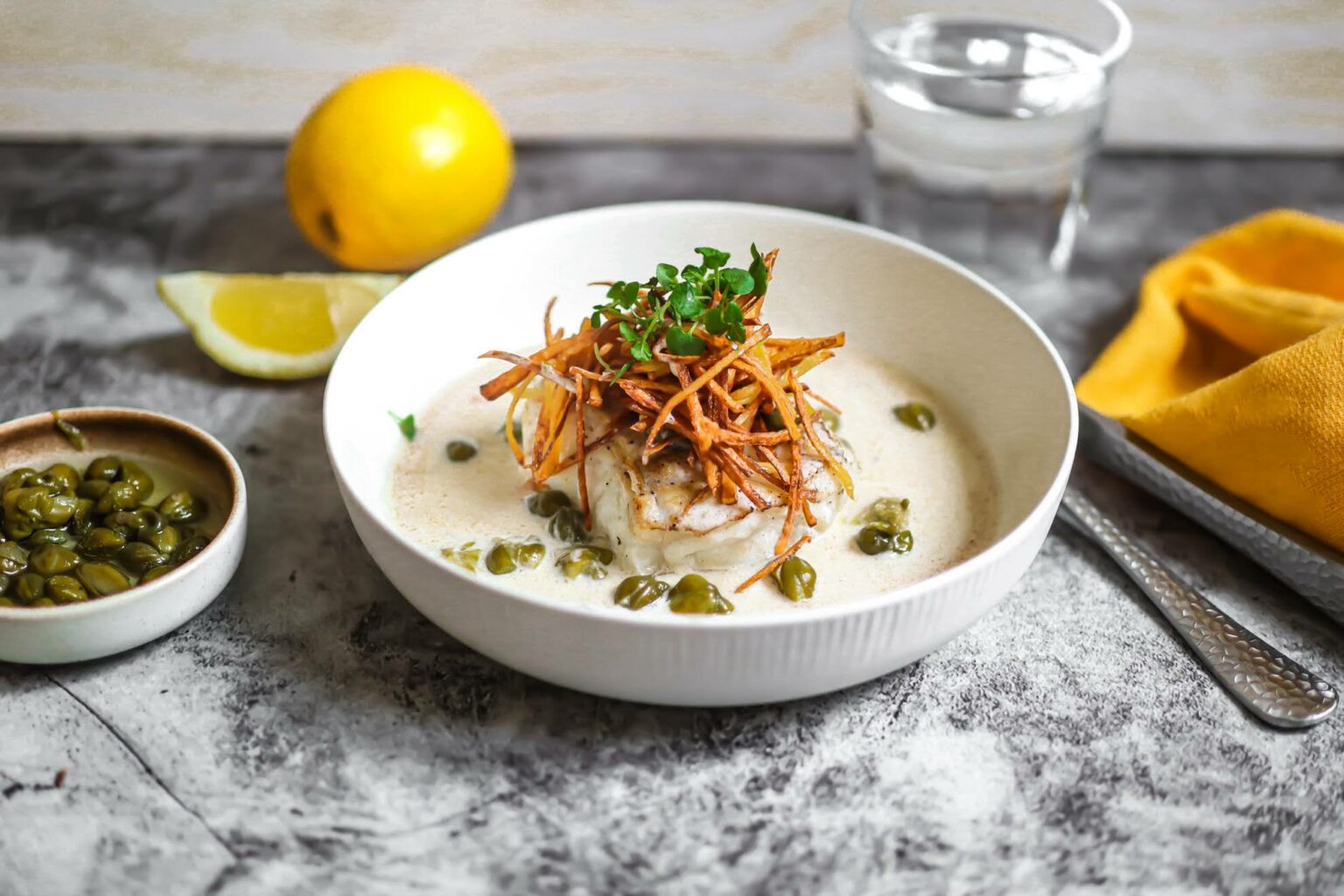 Rezept Dorsch auf Kapern-Zitronen-Soße