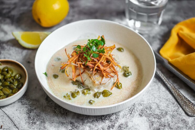Rezept Dorsch auf Kapern-Zitronen-Soße