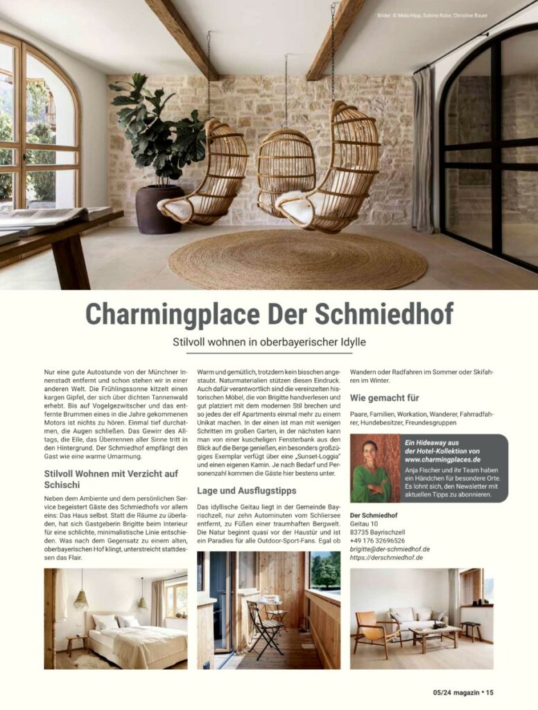 Charmingplace Der Schmiedhof - Rhein-Main-Magazin 06-2024