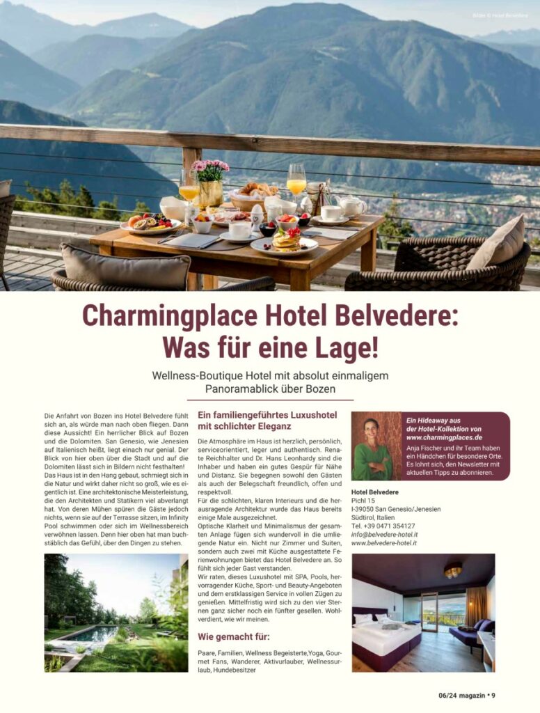 Charmingplace Hotel Belvedere - Rhein-Main-Magazin 06-2024