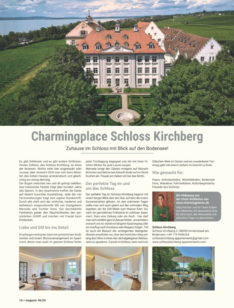 Charmingplace Schloss Kirchberg - Rhein-Main-Magazin 06-2024