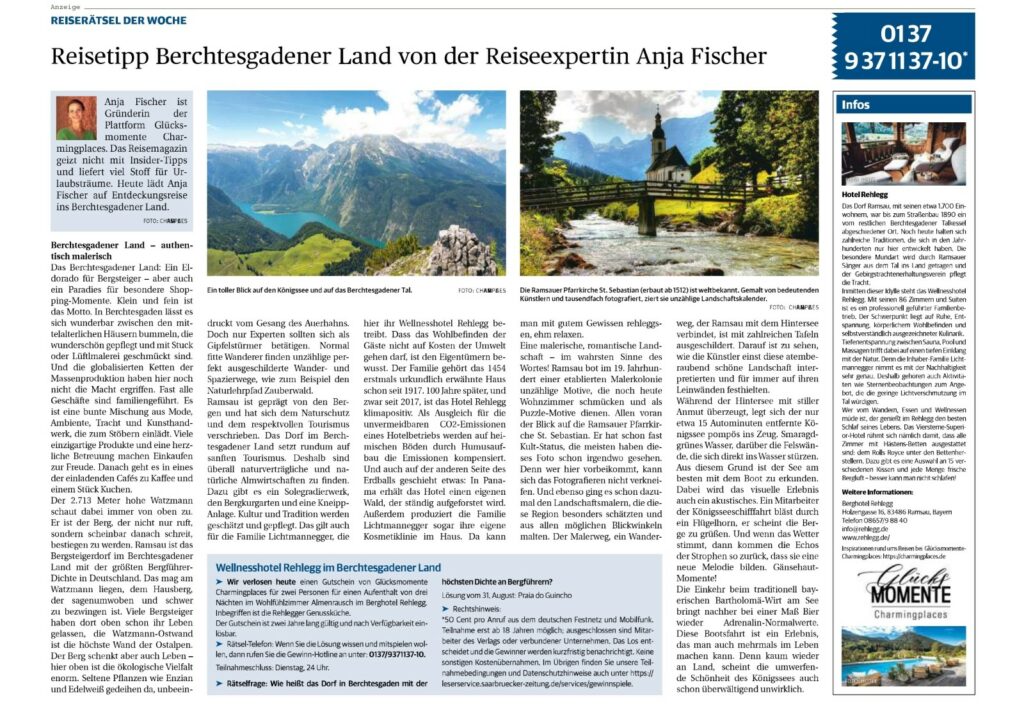 Saarbrücker Zeitung Rehlegg - Reisetipps Saarbrücker Zeitung