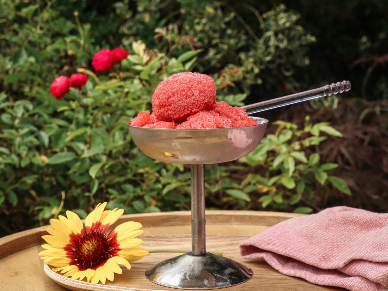 Erdbeer Rosé Sorbet oder Erdbeer Spritz