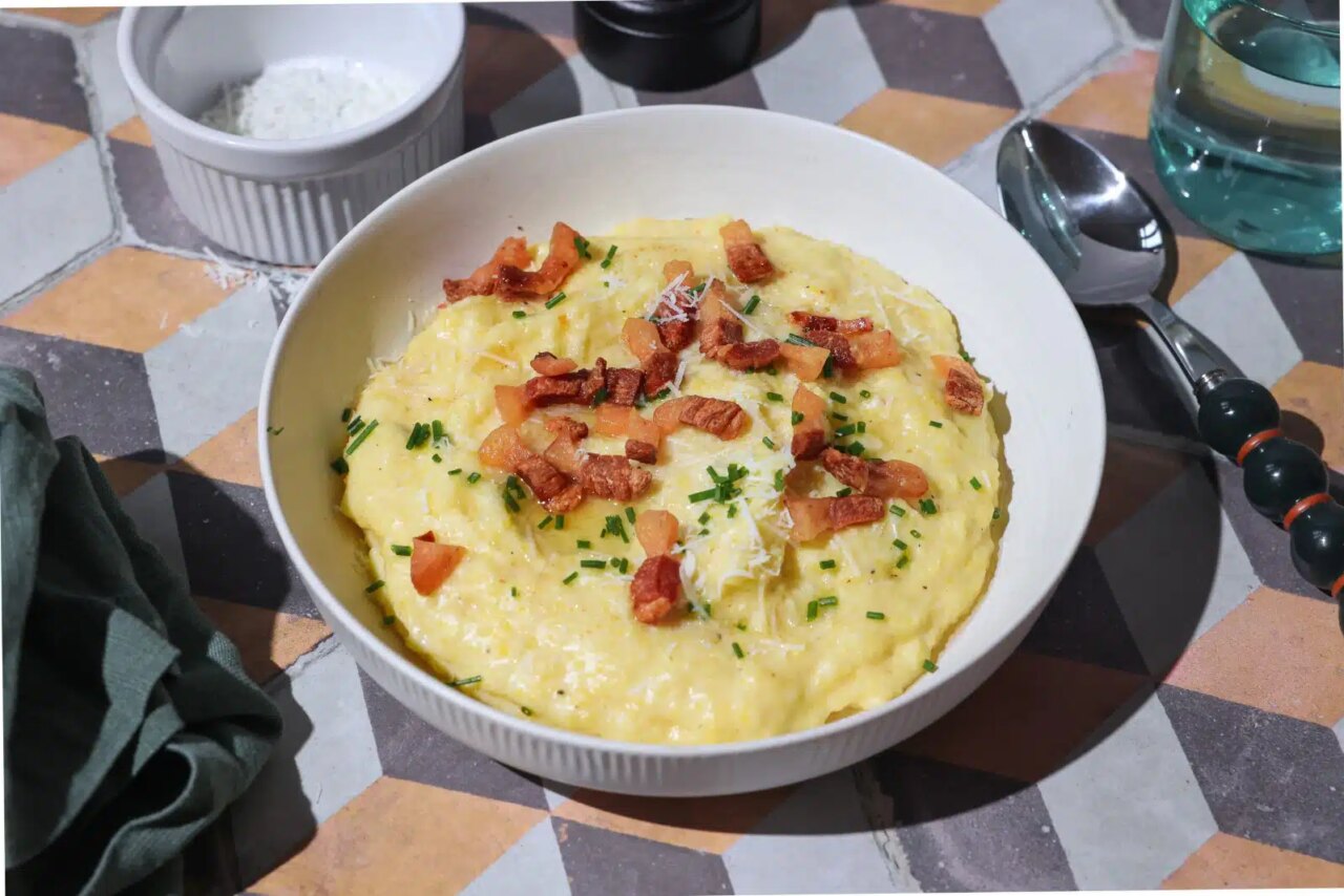 Rezept Norditalien - Polenta Carbonara