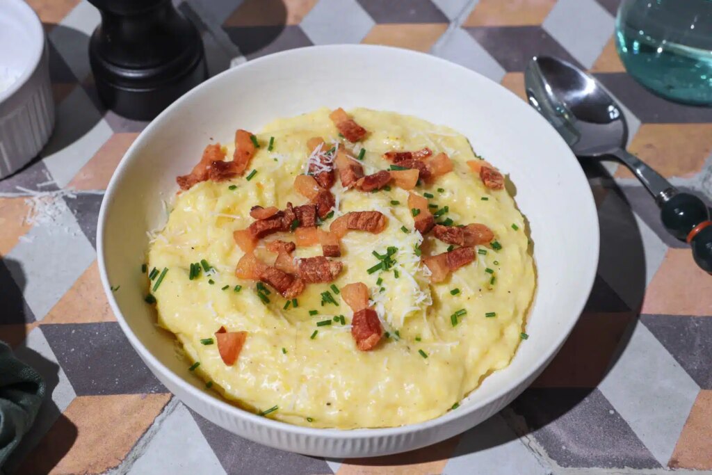 Rezept Norditalien - Polenta Carbonara