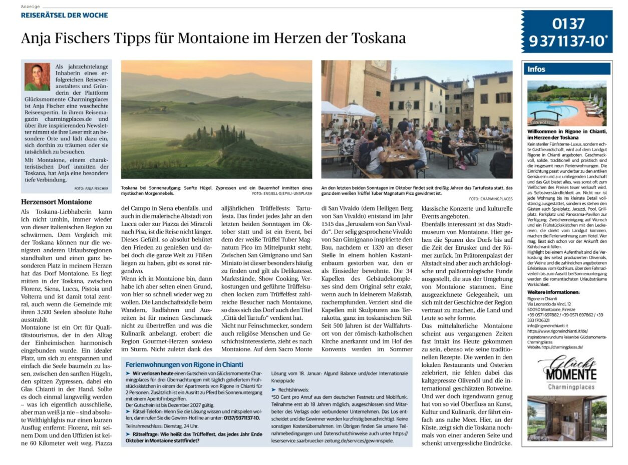 Rigone - Insidertipps Toskana - Saarbrücker Zeitung 1-25