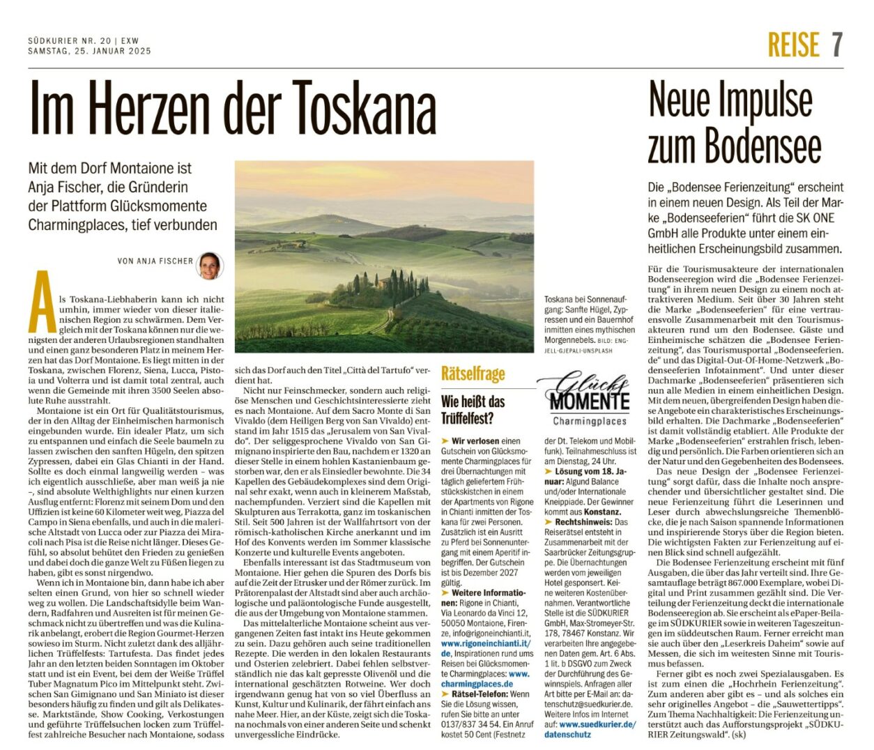 Rigone - Insidertipps Toskana - Südkurier 1-25