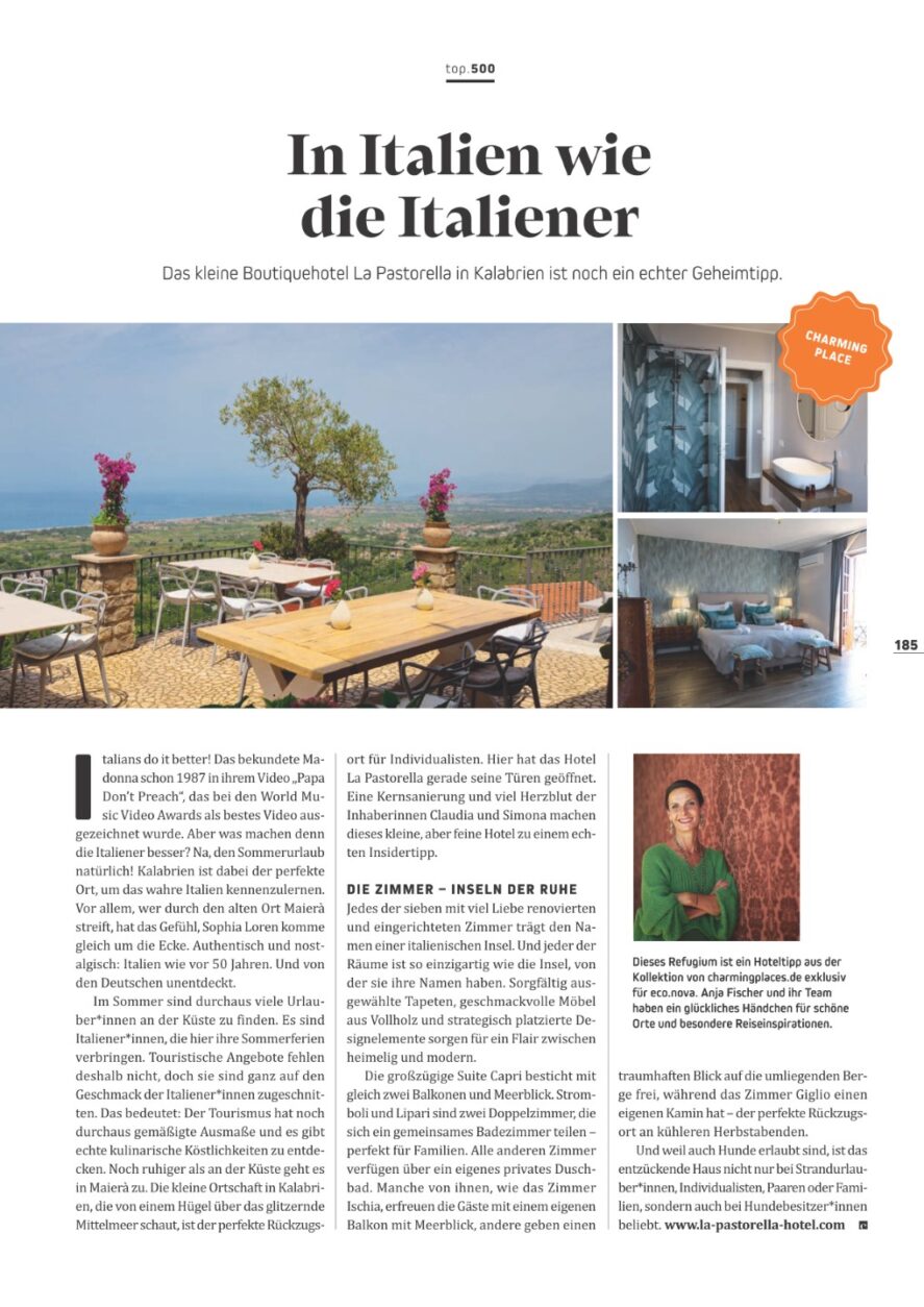 Reisetipp La Pastorella in Kalabrien - eco.nova Magazin 07-2025