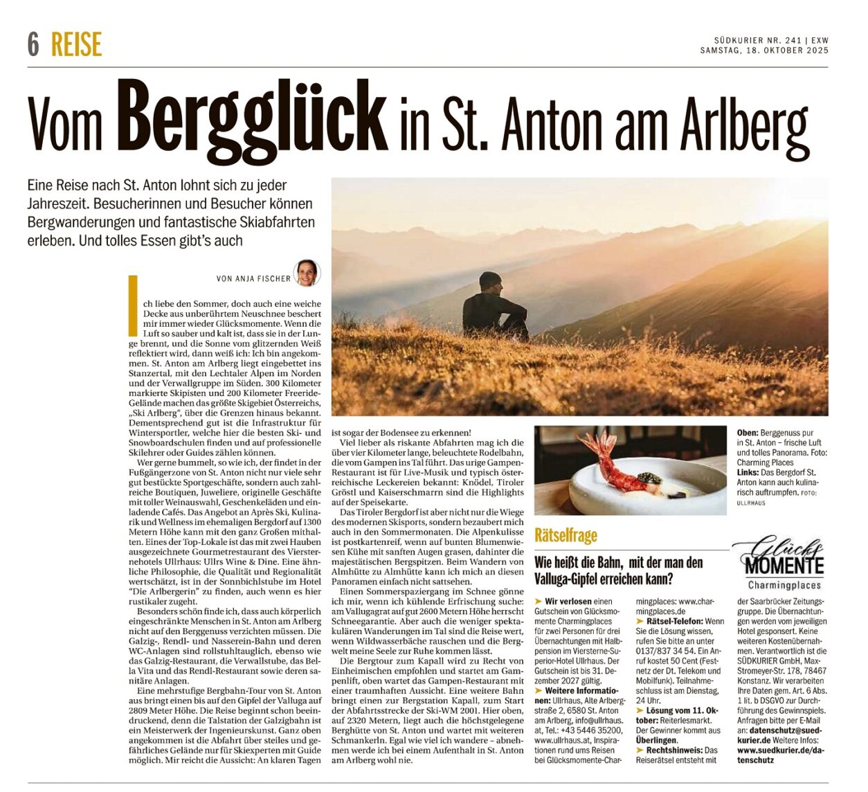 Südkurier - Insidertipp St. Anton am Arlberg - Ullrhaus