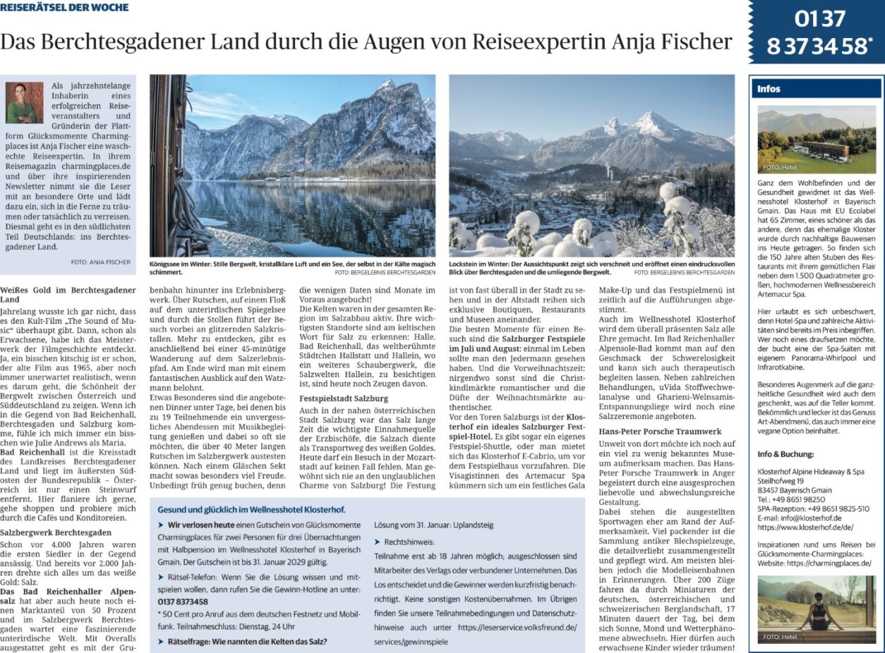 Saarbrücker Zeitung - Klosterhof - Insidertipps im Berchtesgadener Land