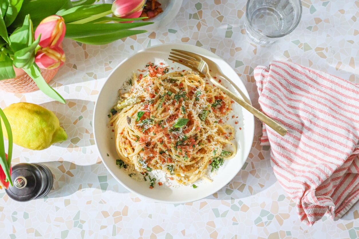 Bozner Frühlings-Carbonara - Rezept Südtirol
