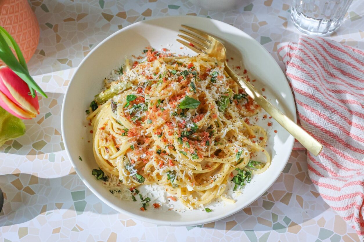 Bozner Frühlings-Carbonara - Rezept Südtirol