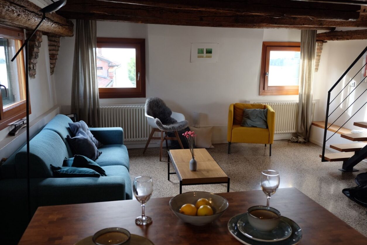 Einzigartige Ferienhäuser und Ferienwohnungen - Gastraum in Venedig