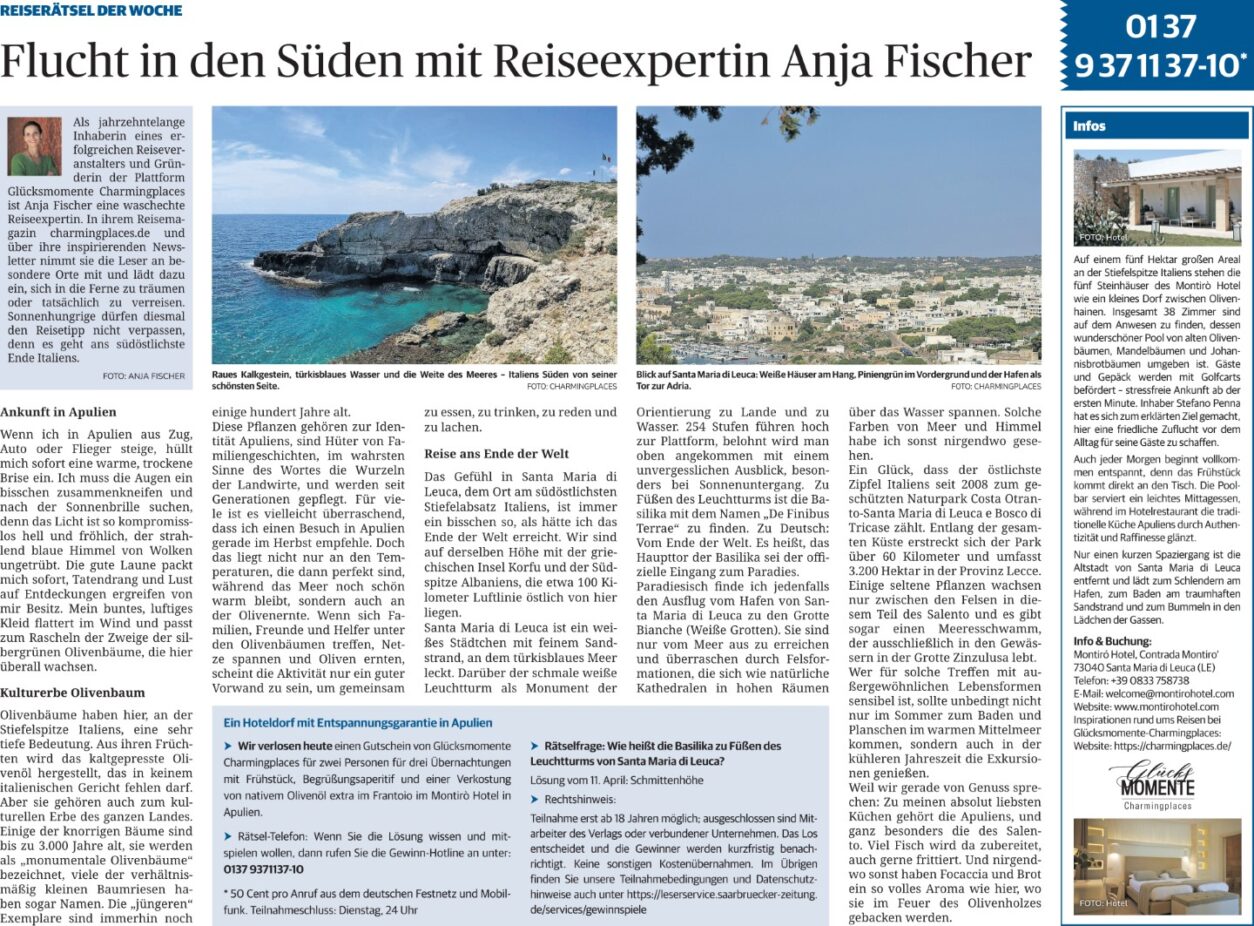 Reisetipp Apulien - Hotel Montiro - Saarbrücker Zeitung