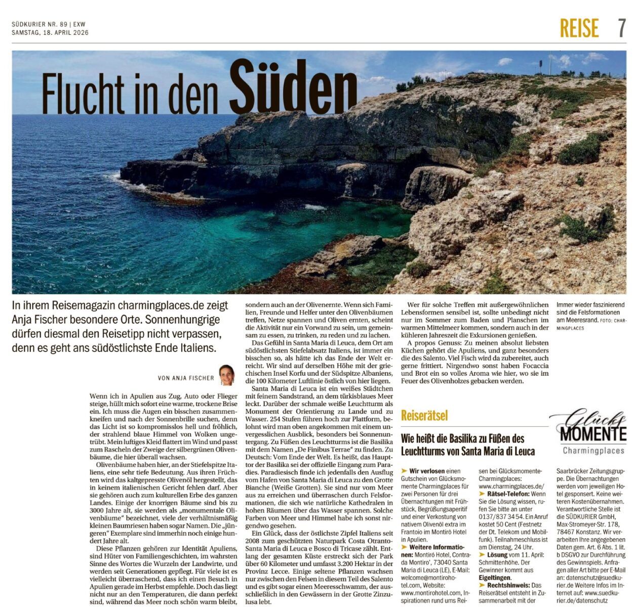 Reisetipp Apulien - Hotel Montiro - Südkurier