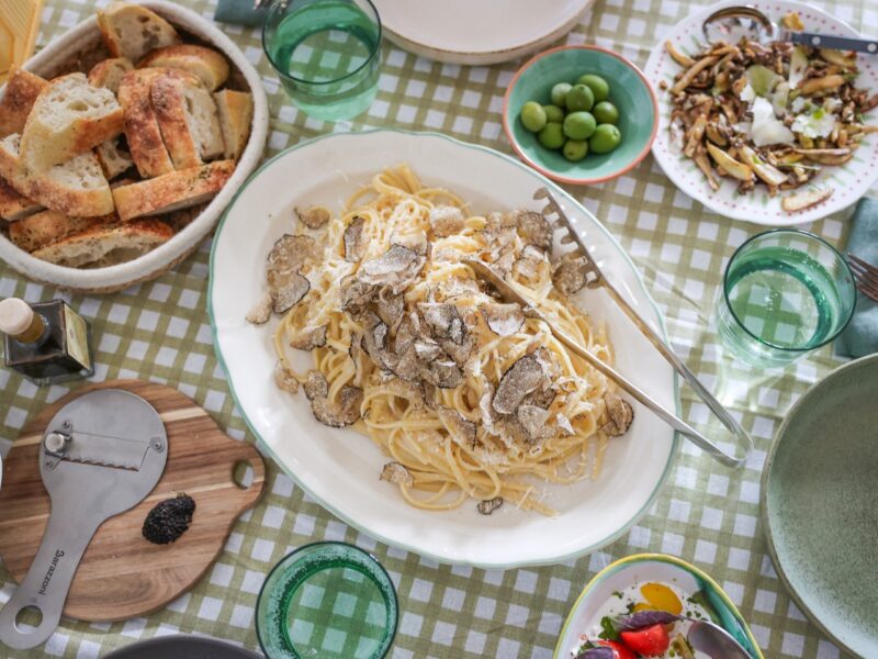 Tajarin al Tartufo: Eiernudeln mit weißem Trüffel aus dem Piemont