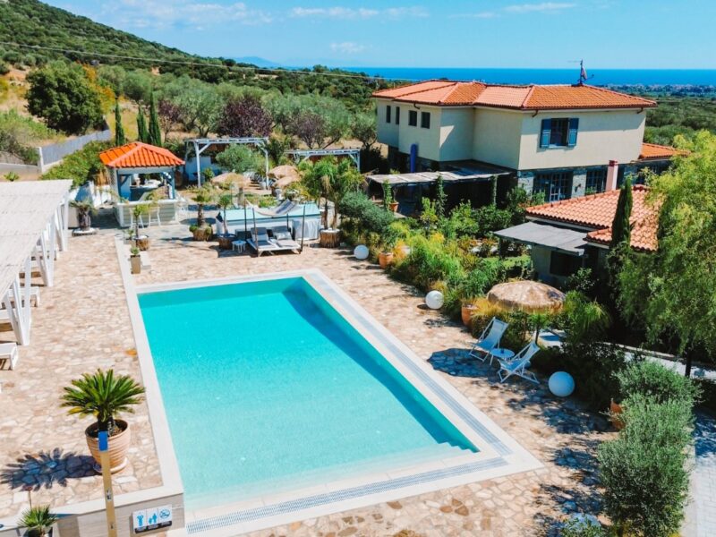 Adults-only Boutiquehotel in Nordgriechenland: Suiten mit Meerblick-Pool in Vrasna